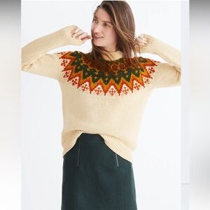 EUC Madewell Fair Isle Pullover Sweater Size S